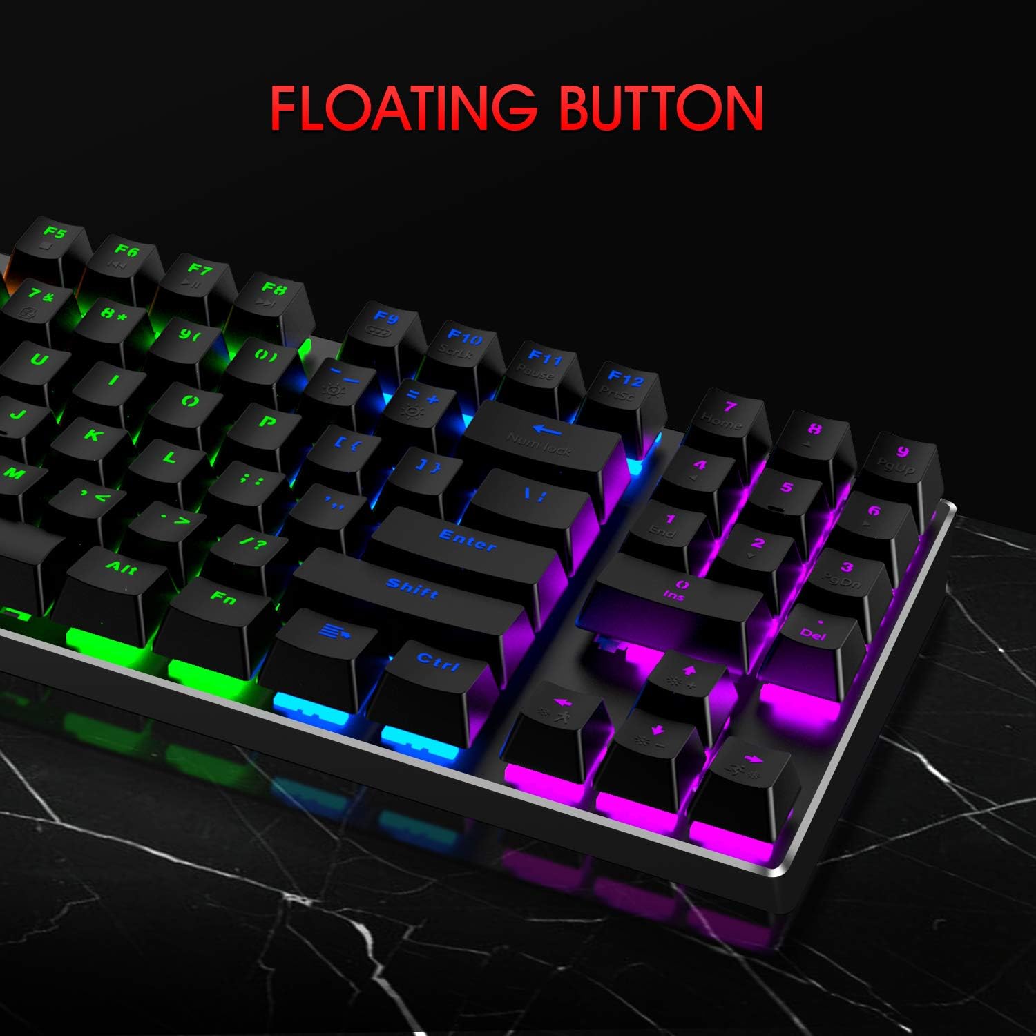 89 Keys Wired Backlit Gaming Keyboard Red Switch with 4800 DPI 6 Button Mouse and Mouse Pad Pack of 2 O8024