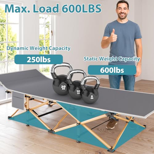 2 Pack Heavy Duty Folding Camping Cot with Carry Bag Y1924