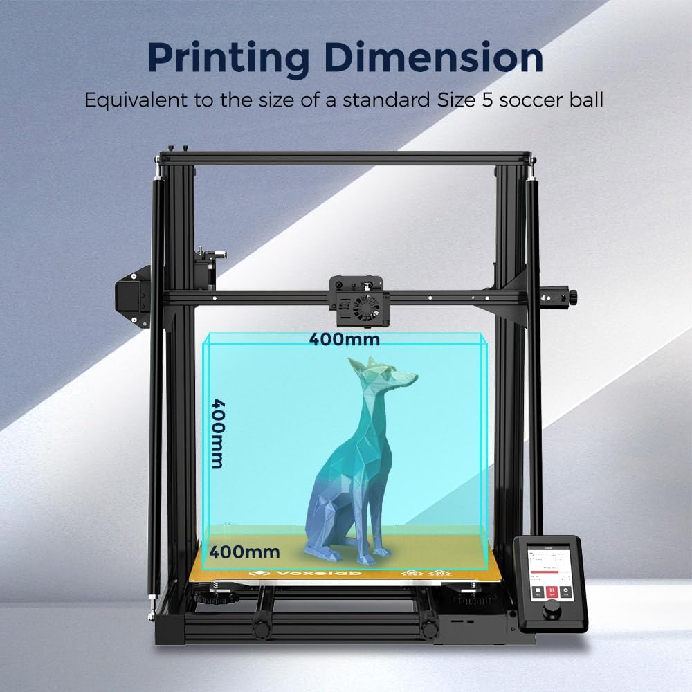 FDM 3D Printer with 25-Point Auto Leveling and Removable Magnetic PEI Steel Platform, 400×400×400mm Printing Size G88682
