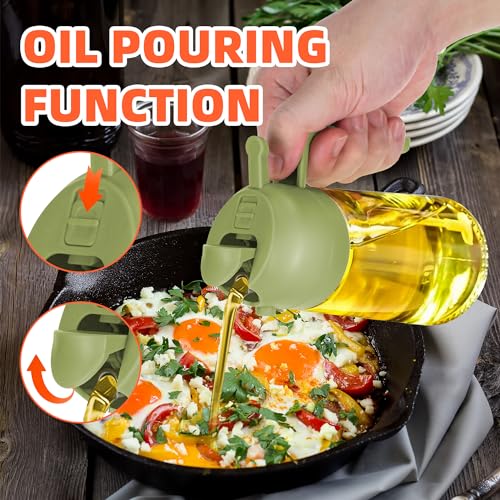 2Pcs Black 2-in-1 Oil Dispenser and Sprayer 470ml N4743