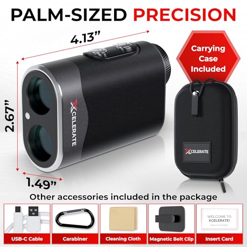 1000 Yards Rangefinder with Slope Mode, 6X Magnification, Magnetic Clip I633653