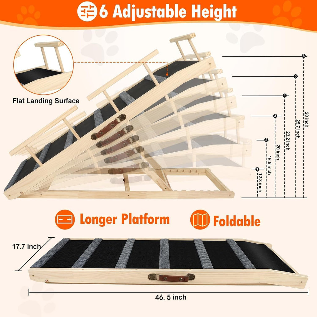 46.5" Adjustable Folding Pet Ramp B707260