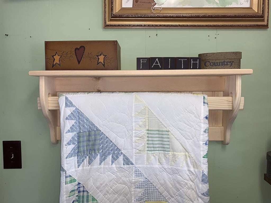 Unfinished Wood Quilt Rack F736862