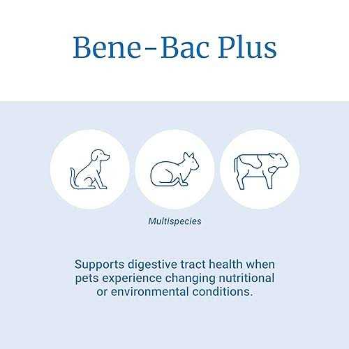 Bene-Bac Plus Powder Prebiotic and Probiotic for Dogs, Cats, Exotic and Wildlife Mammals Y411479