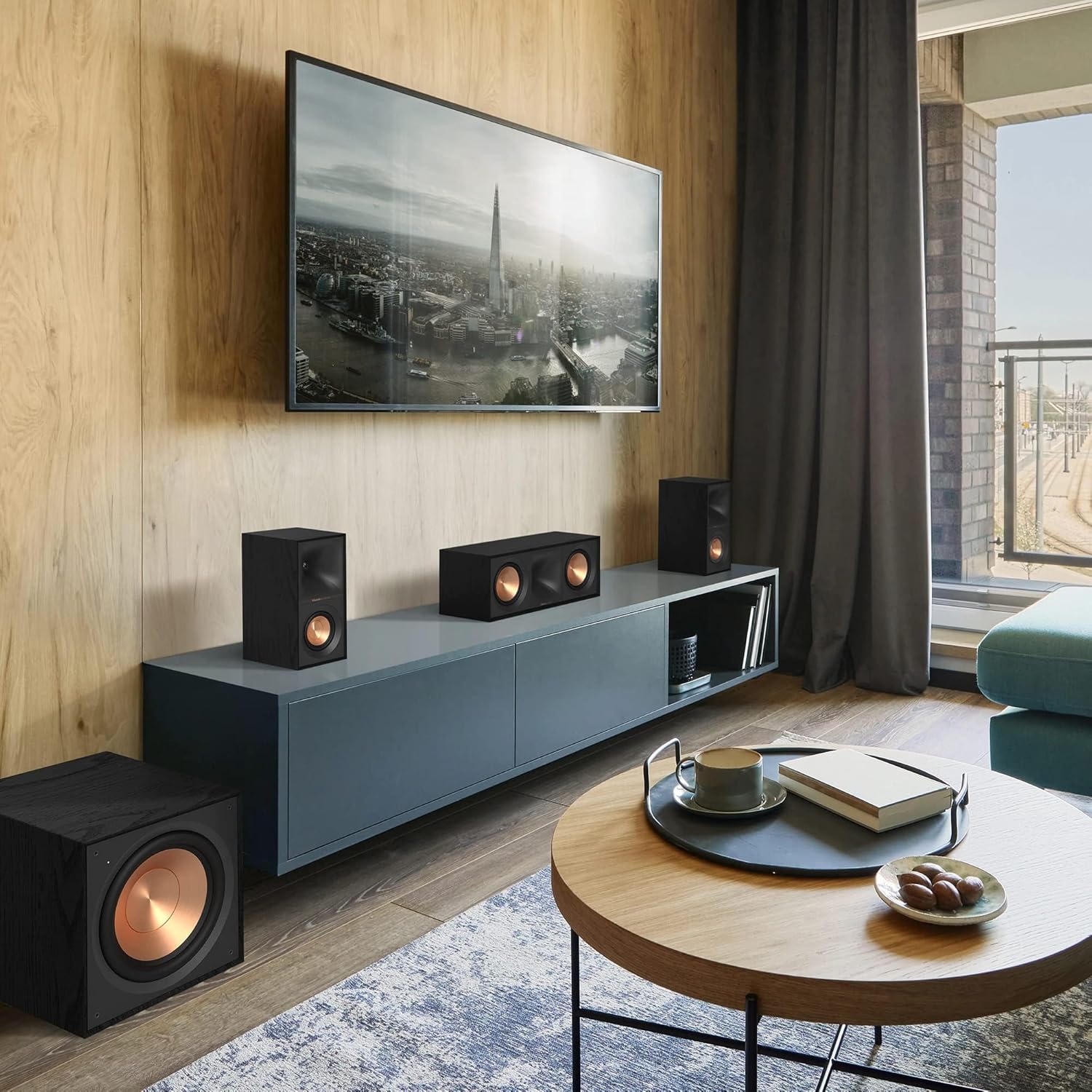 Black Bookshelf Speakers with 4” Woofers R2123