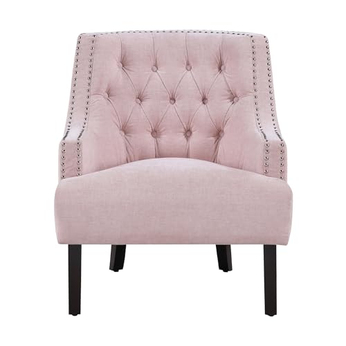 Black Chenille Upholstered Armchair with Solid Wood Frame S464