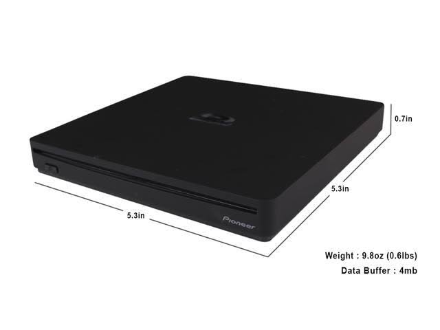 Portable 6X Ultra HD 4K Blu-Ray Burner External Drive I150885