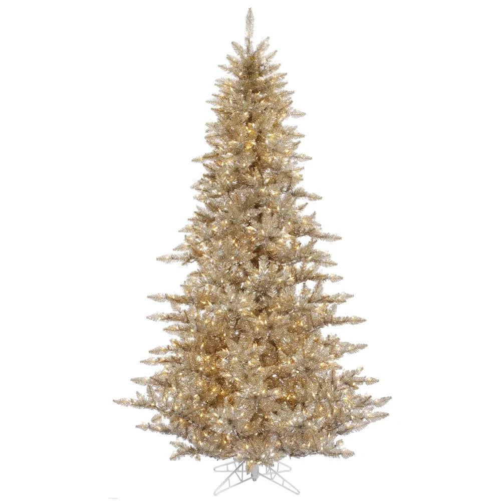 3 ft Champagne Fir Artificial Christmas Tree with 100 Warm White LED Lights K484