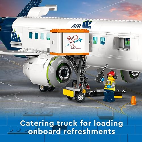 Passenger Airplane Building Toy Set with 9 Minifigures N6391