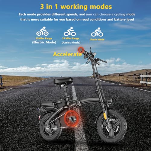 14" Folding Electric Bike with 500W Motor and 48V12AH Removable Battery R325184