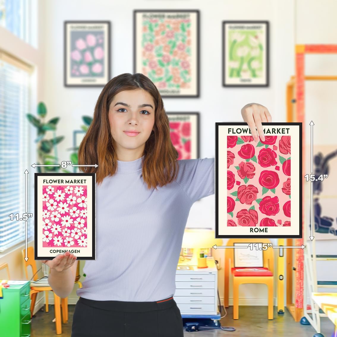 6 Pack Wall Art Posters Prints L369