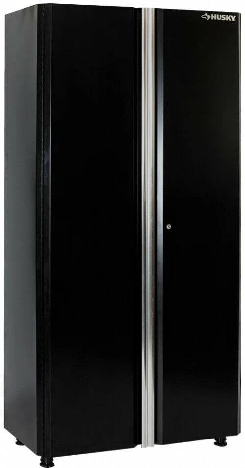 72 in. H x 36 in. W Adjustable Shelves Steel Black Garage Floor Cabinet L687696