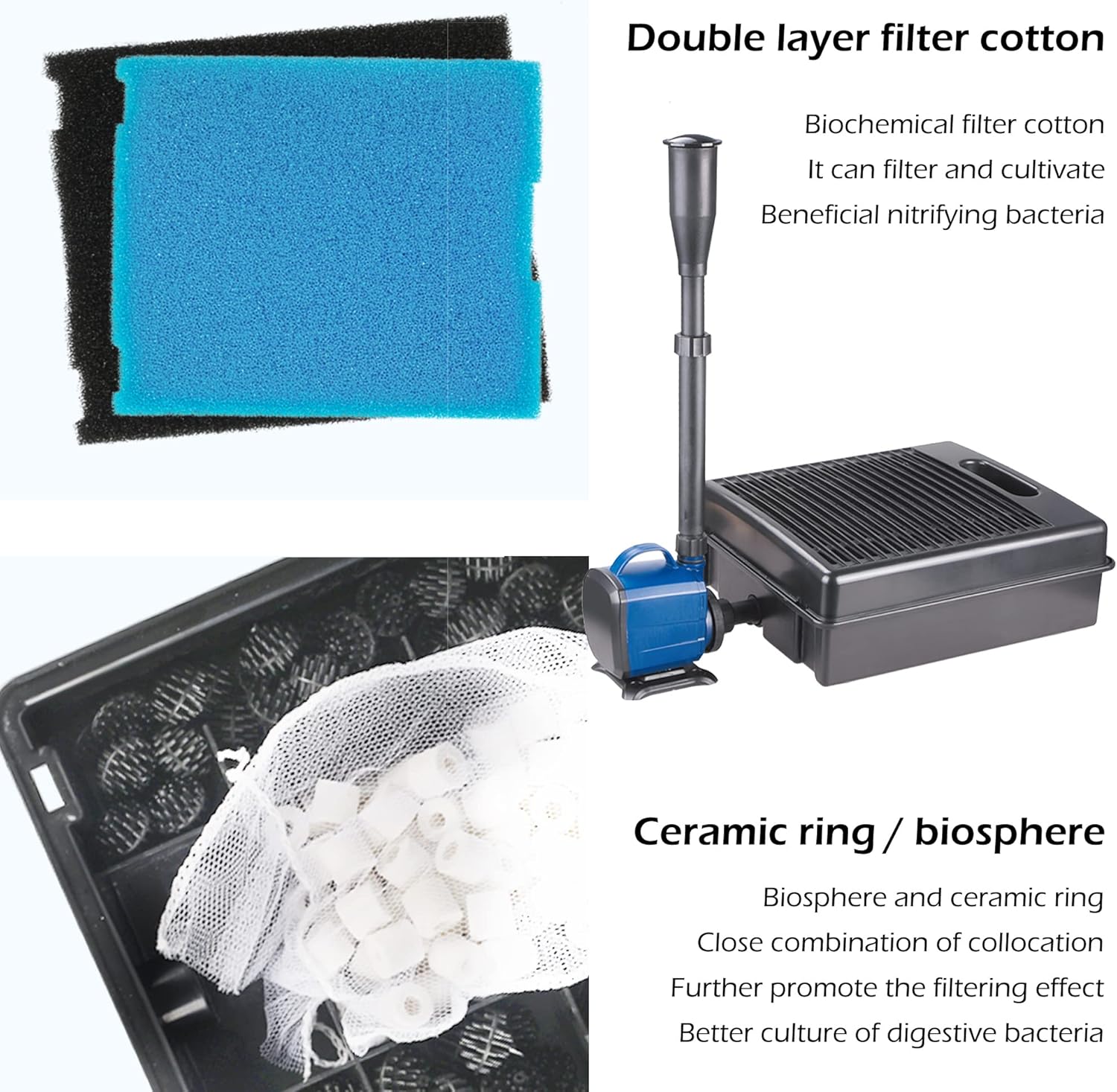 Submersible Pond Filter Pump Fountain Kit 792GPH X67891