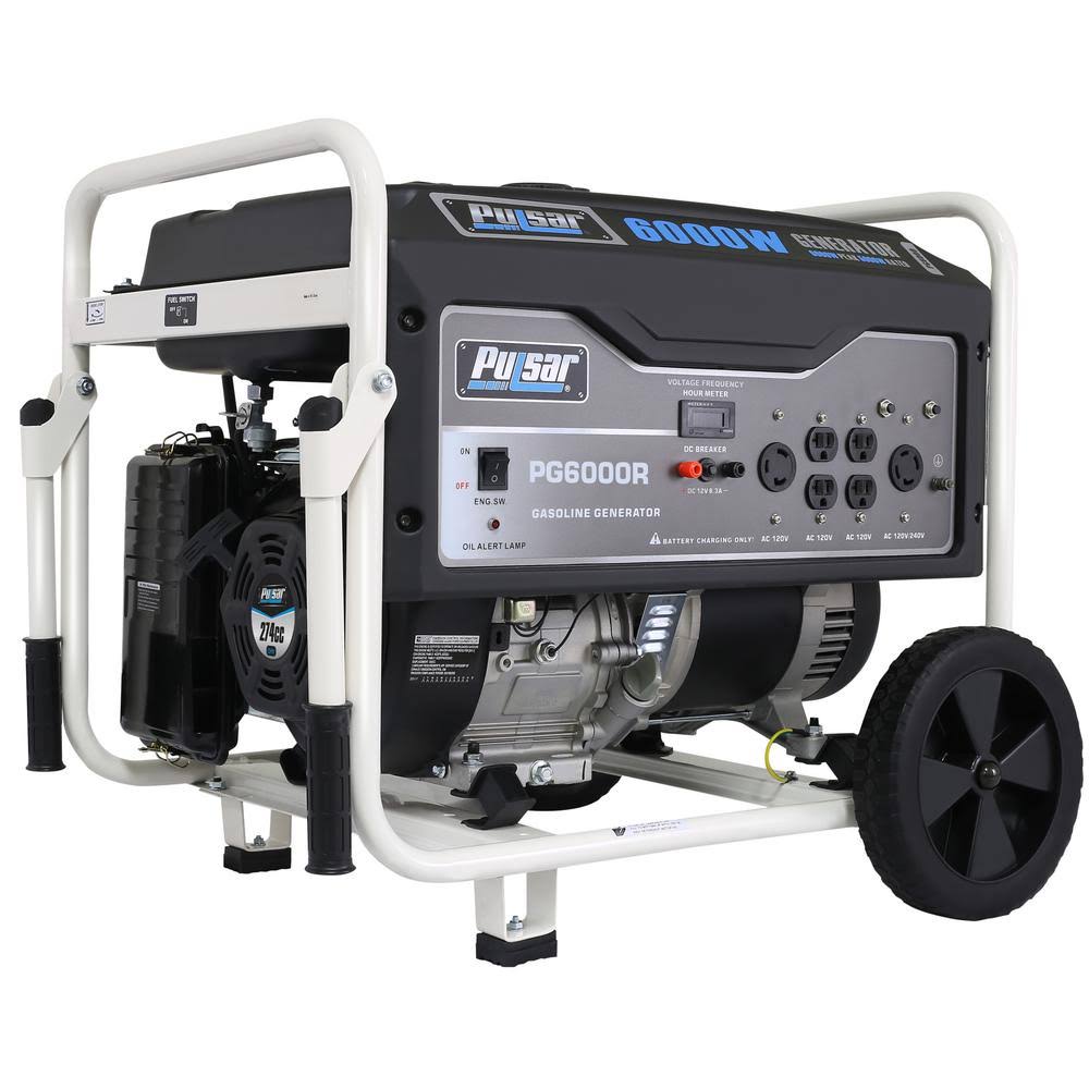 6,000 Peak Watt Gas-Powered Portable Generator V280646