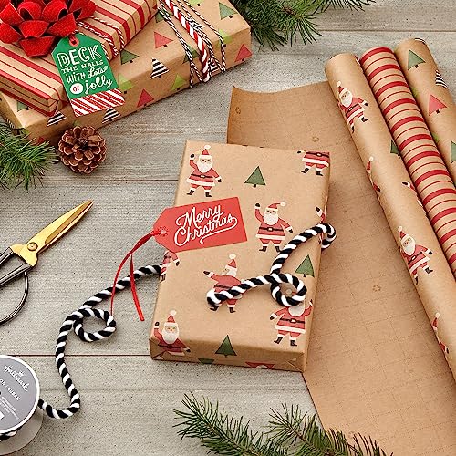 Kraft Christmas Wrapping Paper Rolls (Pack of 3: 90 sq. ft. ttl) I72279