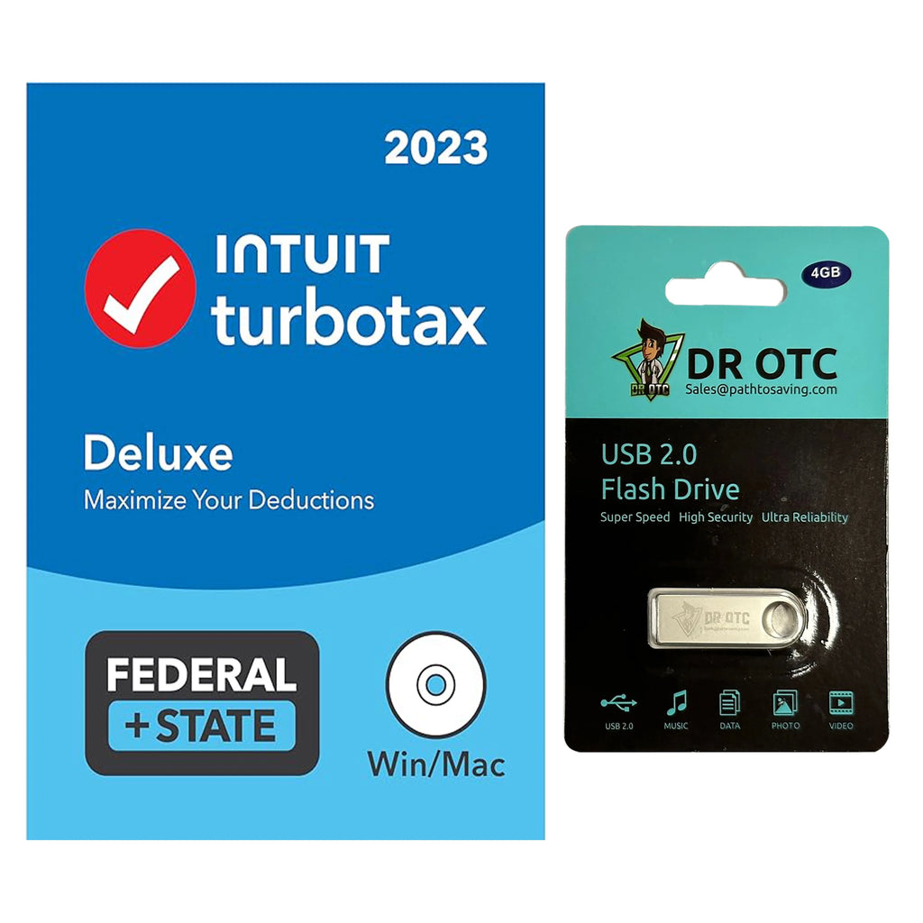 TurboTax Deluxe 2023 Tax Software - Federal & State Tax Return - Physical Disk L99203