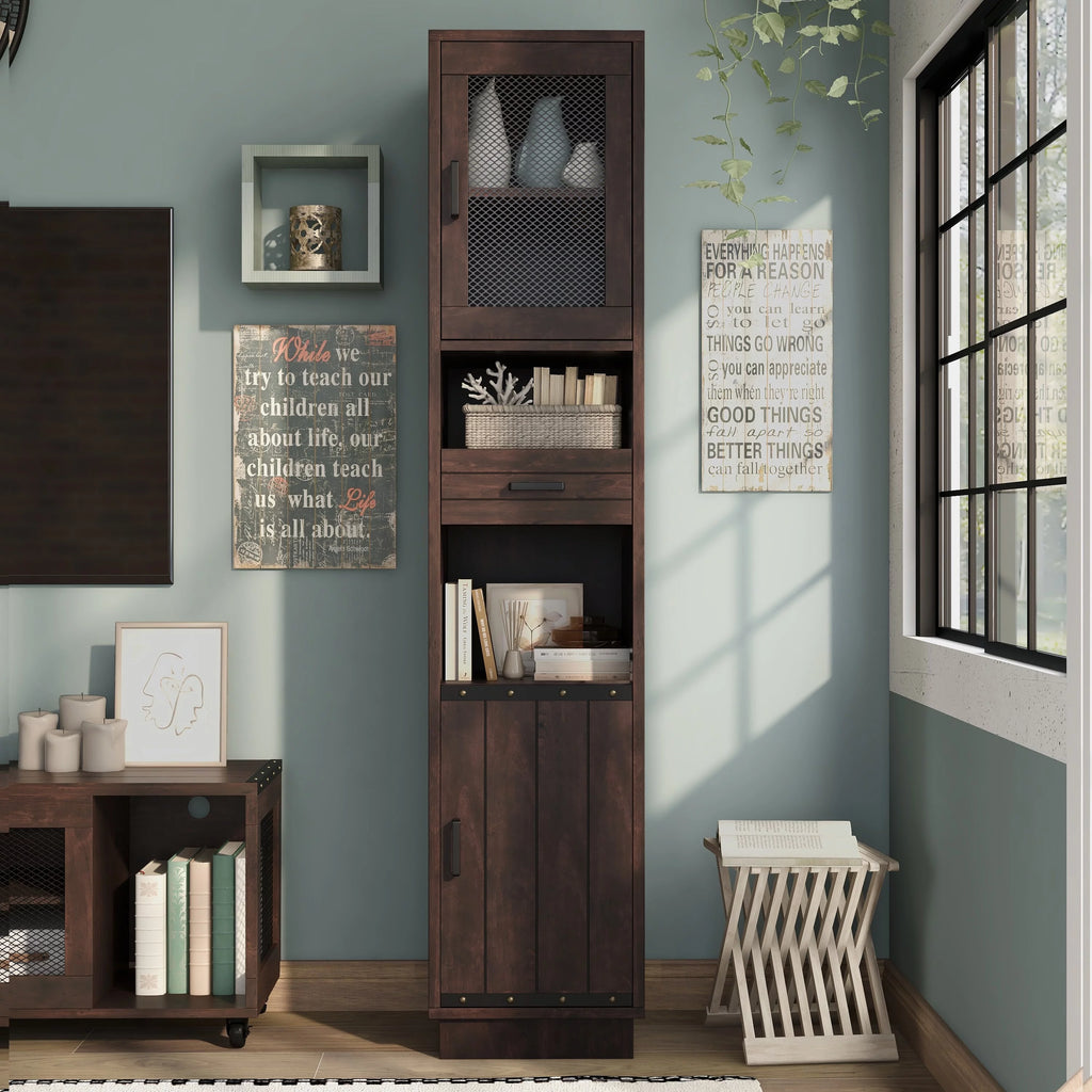 Walnut Multi-Storage TV Tower Z831