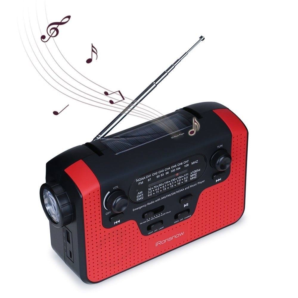 Solar Hand Crank Emergency AM/FM/SW/WB Radio with Alarm V286697