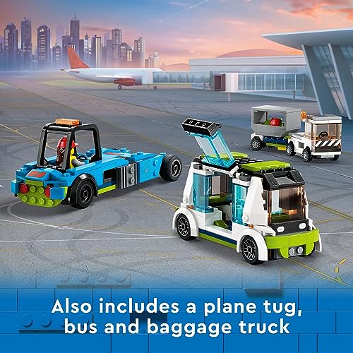 Passenger Airplane Building Toy Set with 9 Minifigures N6391