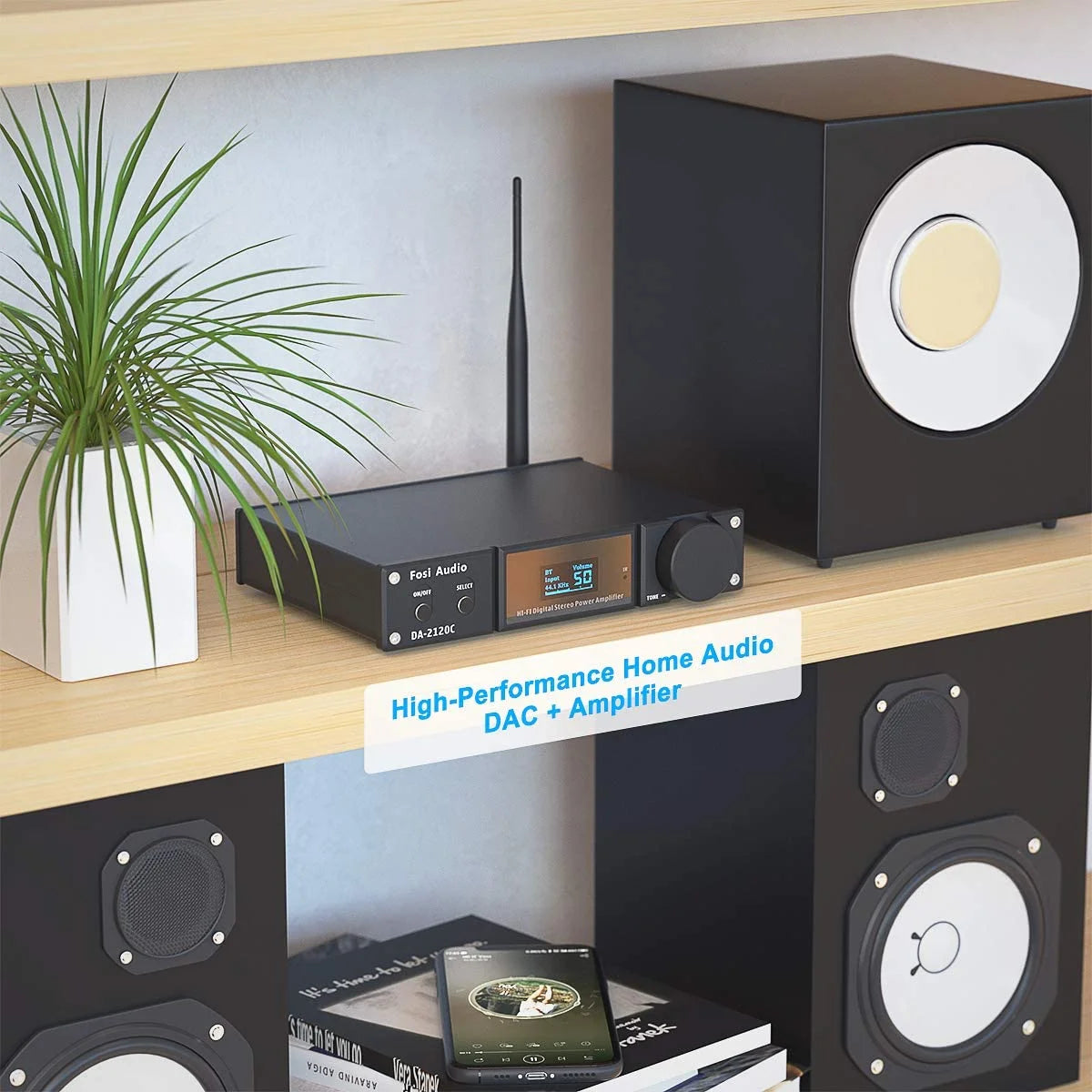 240W Bluetooth 5.0 Stereo Audio DAC Amplifier J2559
