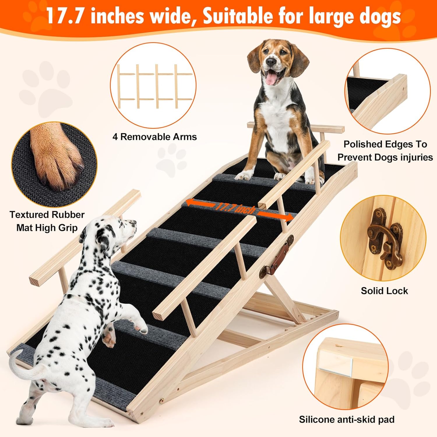 46.5" Adjustable Folding Pet Ramp B707260