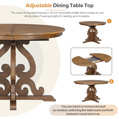 5-Piece Rectangular Counter Height Wood Dining Table Set with 4 Upholstered Chairs O370