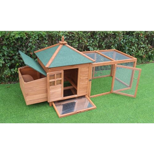 Wood Outdoor Cat House with Multi Levels, Waterproof Roof, Escape Doors, and Ledge Seating, 30.7" x 22" x 35.4" Z637842