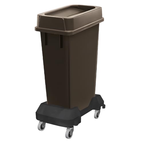 Grey 23 Gallon Wheeled Trash Can with Lid O8400