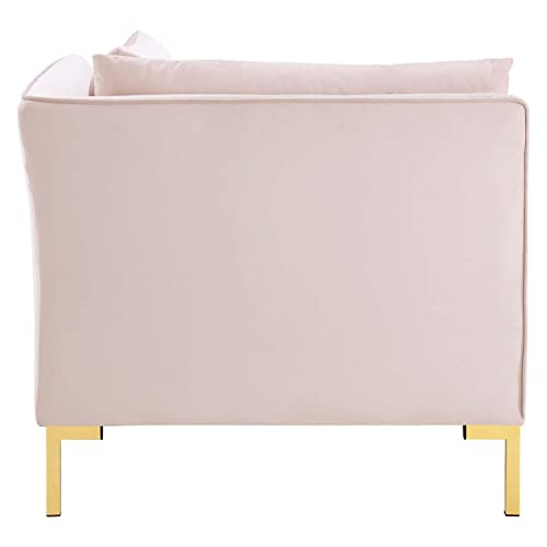 Pink Performance Velvet 5 Piece L-Shape Sectional Sofa C127