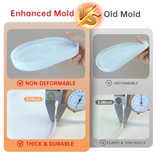 3 Pcs Silicone Rectangle Resin Molds I17871