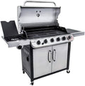 6-Burner Gas Grill, Stainless/Black P964717