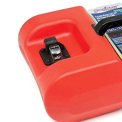 Rectangular 9 Gallon Low Profile Marine Fuel Tank, 23-Inches x 14-Inches x 11.5-Inches, Red F5919