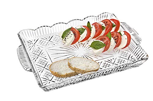 Crystal Rectangular Serving Tray, Clear, 16x1.75x11 B687089