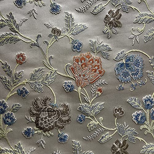 Red Woven Jacquard Floral Heavy Furnishing Fabric 54 inches F26861