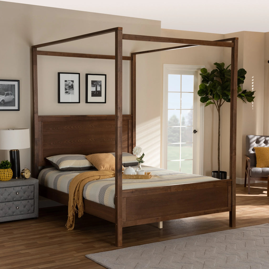 Queen Platform Canopy Bed X567901
