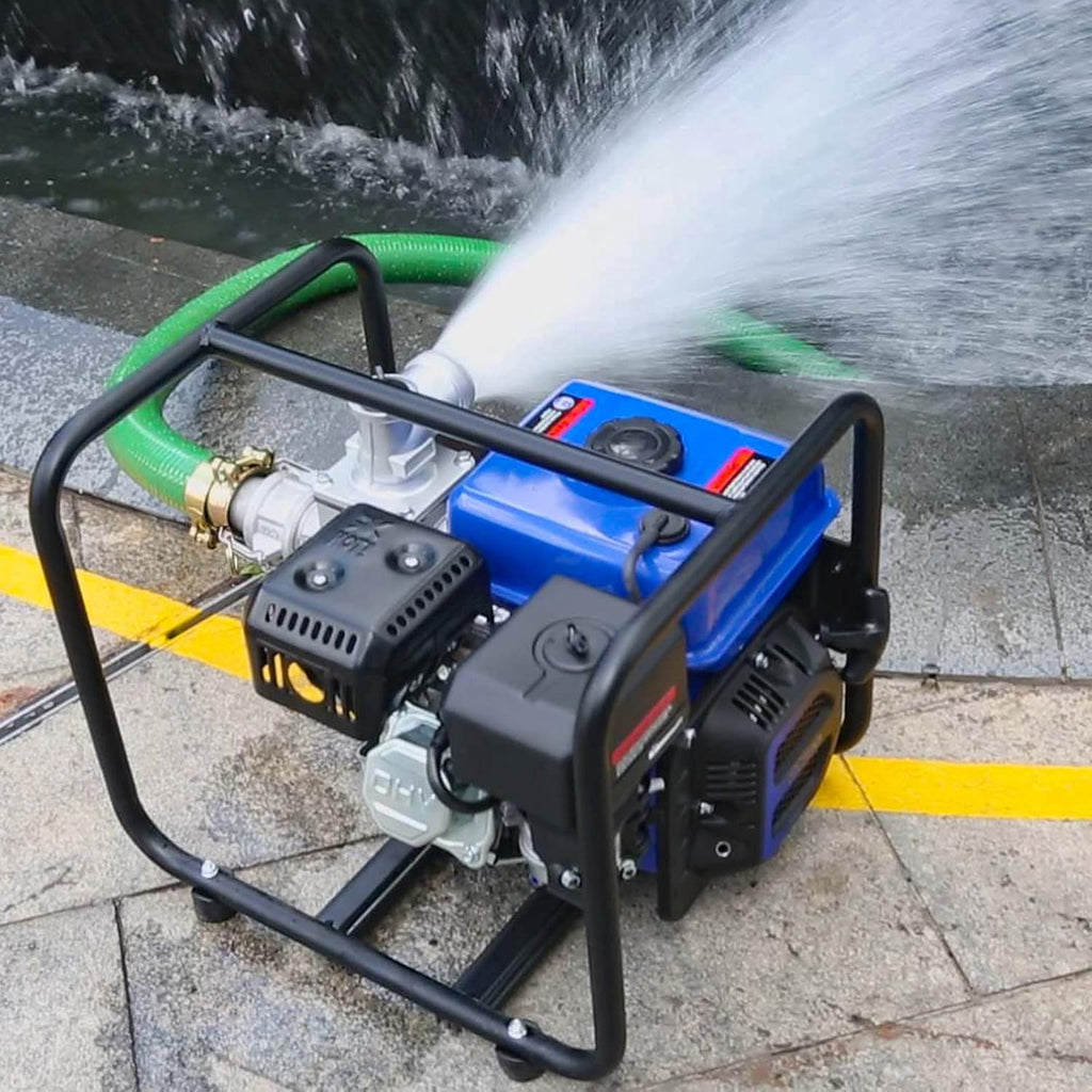 2 inch 158 GPM 7HP Gas Powered Water Transfer Pump with Water Hose Kit I94935