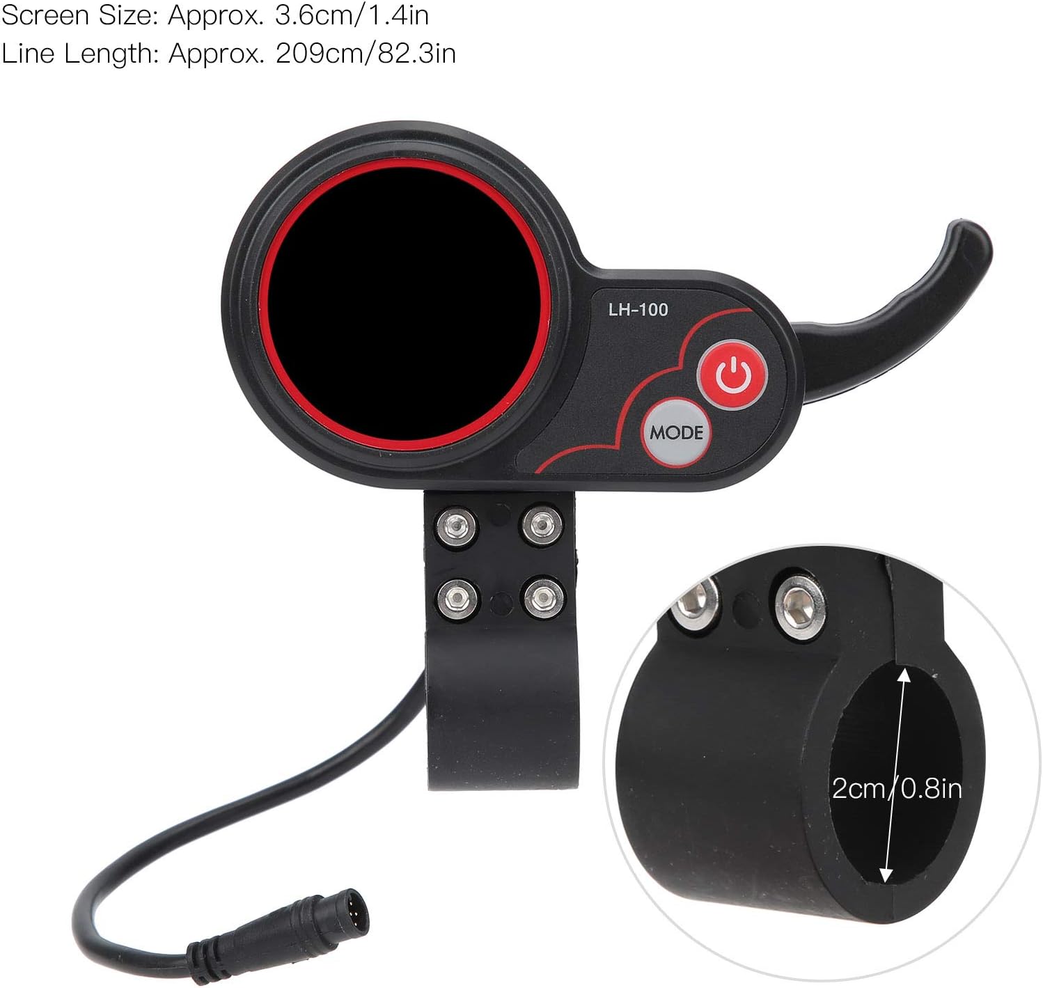 24V 36V LCD Display Thumb Throttle Speedometer for Electric Scooter W940