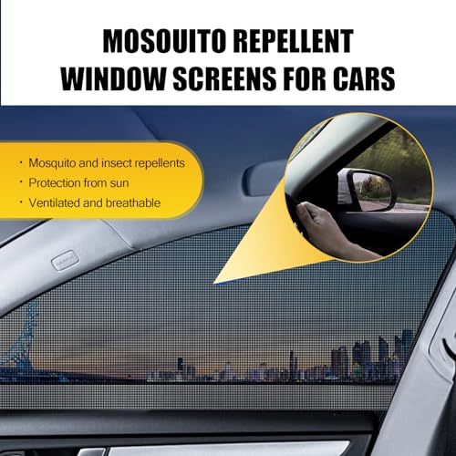 4 PCS Car Side Window Sunshade Net T376444