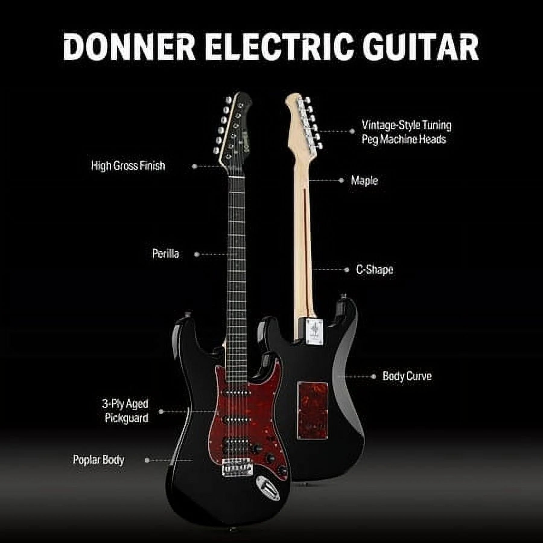 39 Inch Solid Body Electric Guitar with Single Coil Split System Q3557