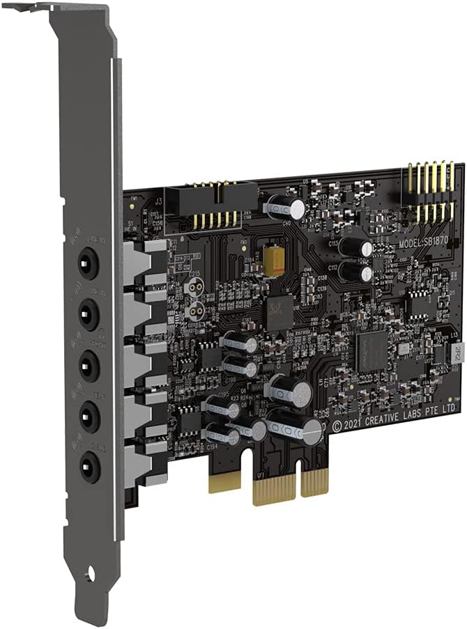 PCIe 5.1 Sound Card with Headphone Amp X7591