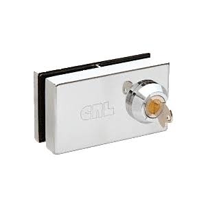 Chrome Patch Lock for Glass F1645
