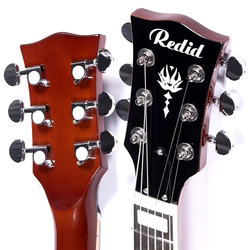 Brown Semi-Hollow Body Electric Guitar with F-Hole D49477