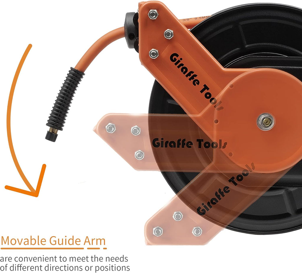 3/8 in. x 50 FT Hybrid Hose Retractable Air Hose Reel Wall Mount O656
