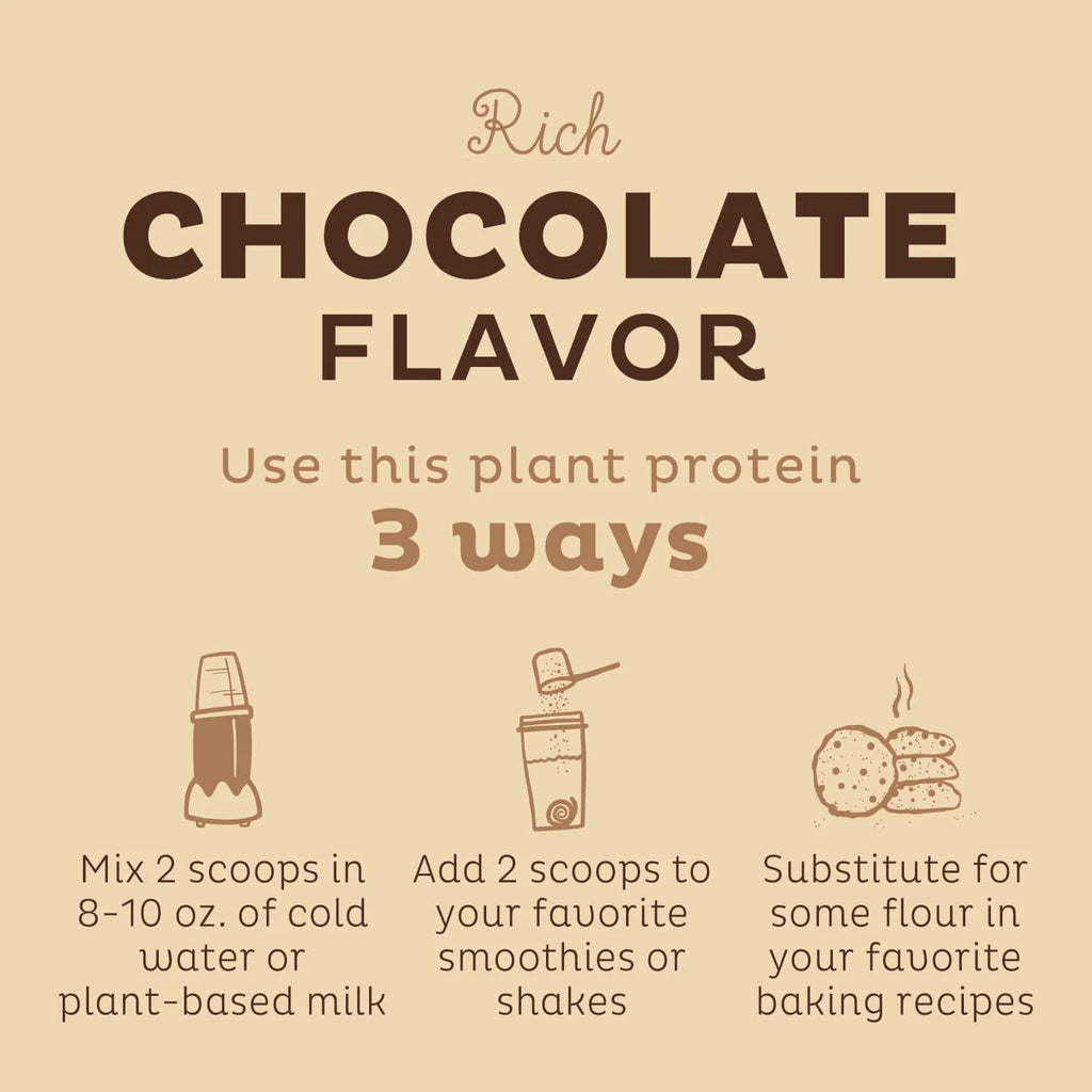 Chocolate Organic Pea Protein Powder, 30 Servings V890