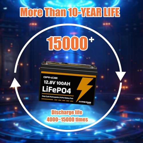 12V 100Ah LiFePO4 Group 31 Lithium Battery with Built-in 100A BMS S7087