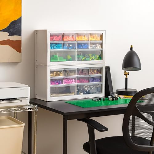 24-Drawer Black Plastic Drawer Storage Organizer S294