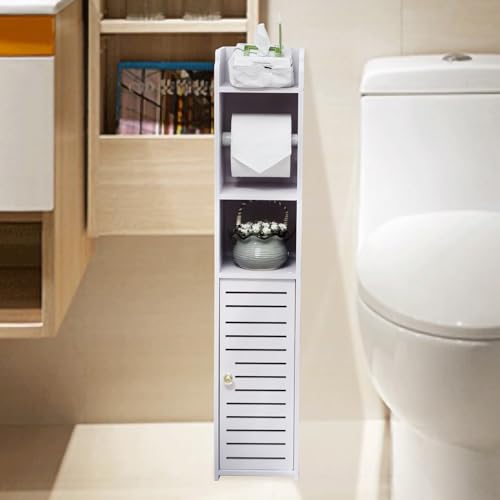 White 4-Tier Toilet Paper Holder Stand R946