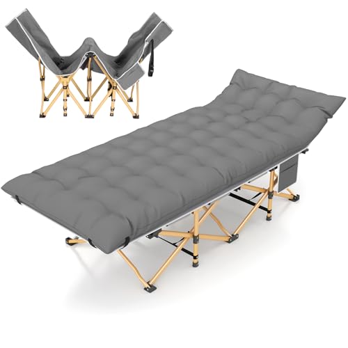 2 Pack Heavy Duty Folding Camping Cot with Carry Bag Y1924