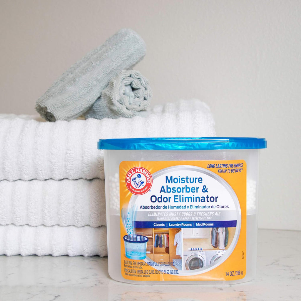 Fragrance Free Disposable Moisture Absorber and Odor Eliminator 14 oz. Tub N82479