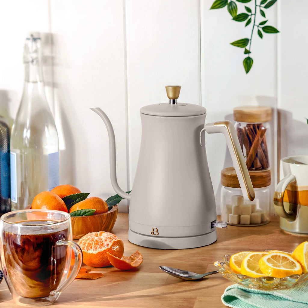 1-Liter Electric Gooseneck Kettle 1200 W Porcini Taupe S637